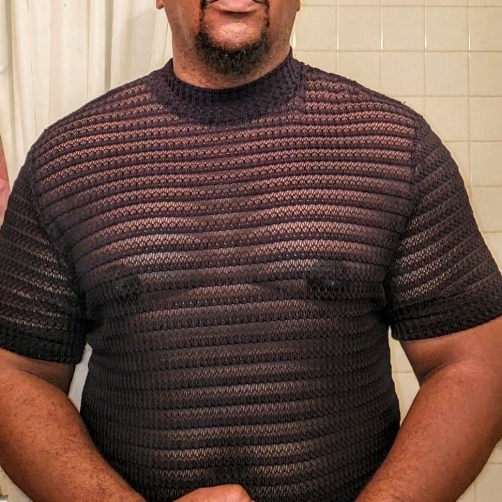 mesh pullover top
